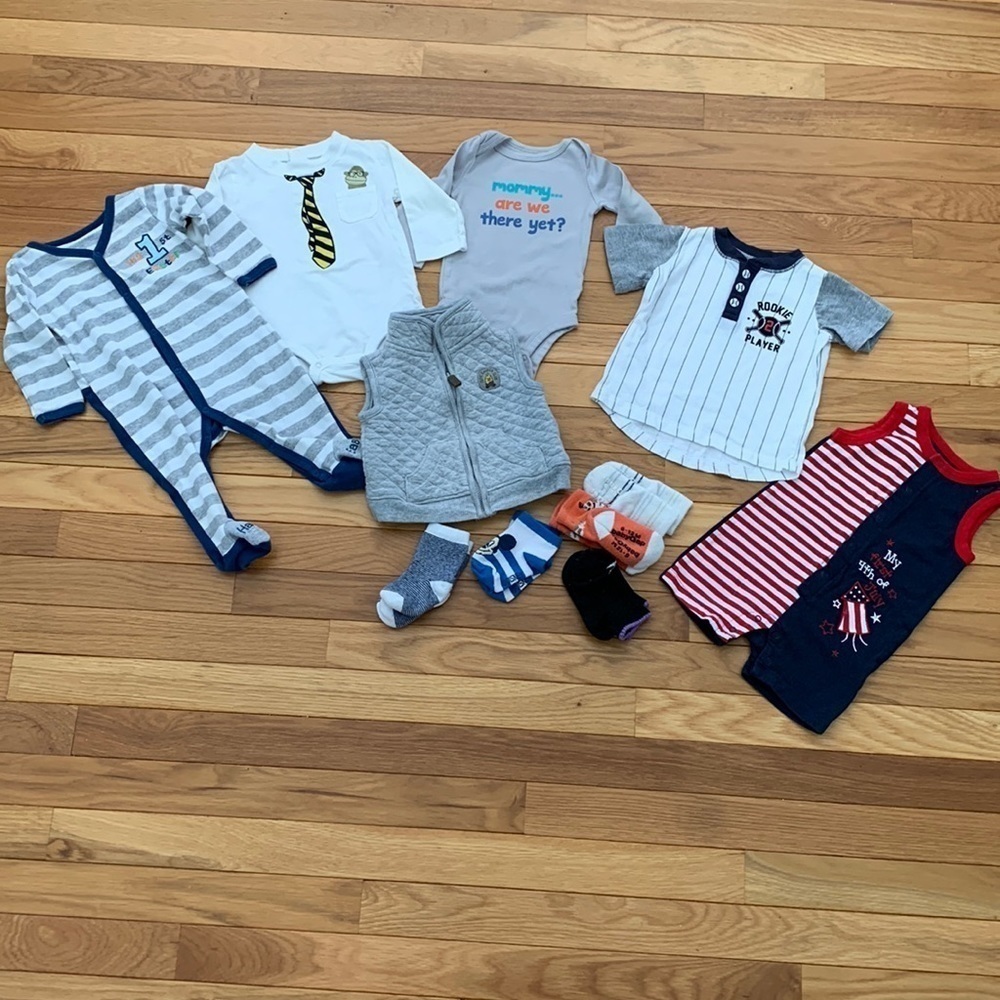 Bundle 3-6 Month Baby One-Pieces (various brands)